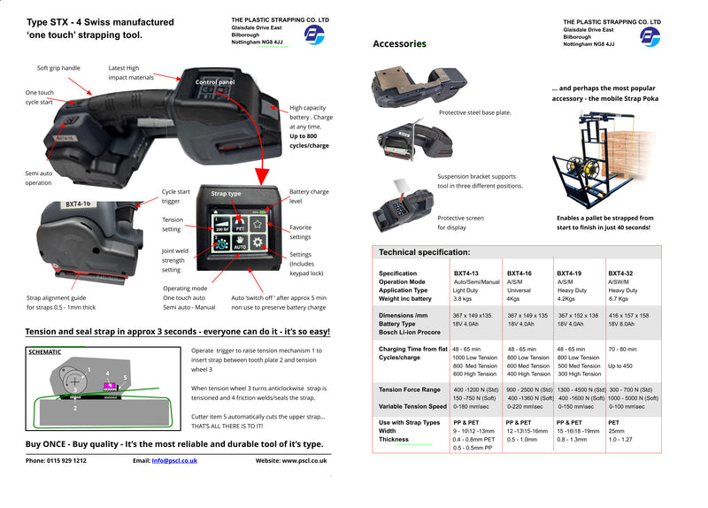 The SBXT4 Battery Powered Friction Weld Strapping Tool